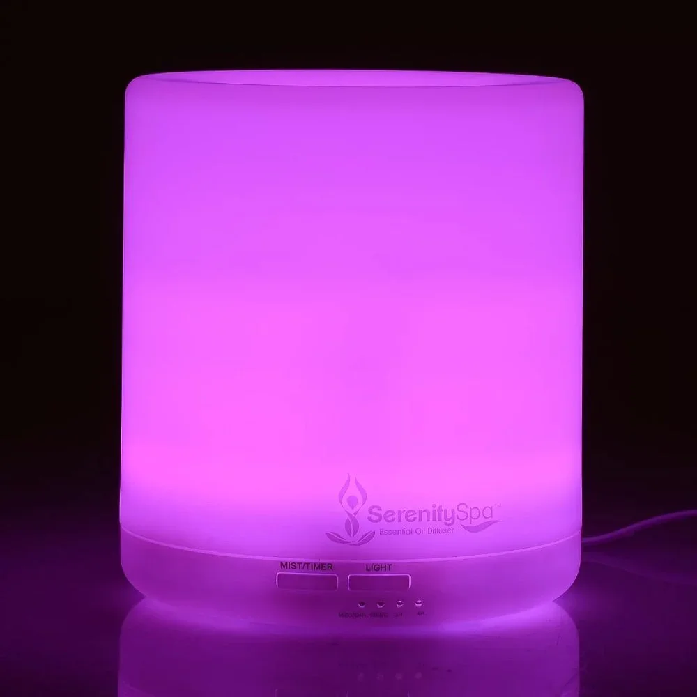 SerenitySpa 400mL Ultrasonic Essential Oil Diffuser LED 7 Color Aromatherapy Set